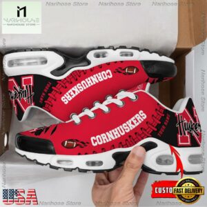 NCAA Nebraska Cornhuskers Football Custom Air Max Plus Shoes