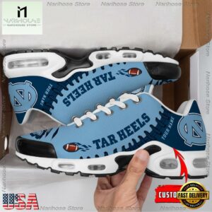 NCAA North Carolina Tar Heels Football Custom Air Max Plus Shoes