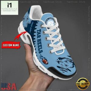 NCAA North Carolina Tar Heels Football Custom Air Max Plus Shoes