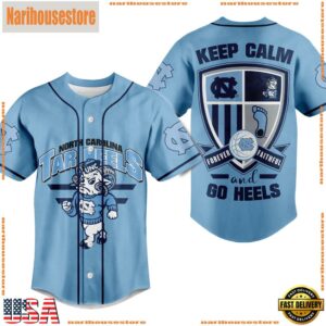 NCAA North Carolina Tar Heels Keep Calm And Go Heels Baseball Jersey