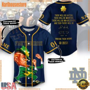 NCAA Notre Dame Fighting Irish Proving Them Wrong Go Irish Baseball Jersey