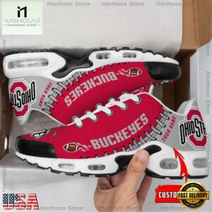 NCAA Ohio State Buckeyes Football Custom Air Max Plus Shoes