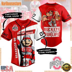 NCAA Ohio State Buckeyes For Life Baseball Jersey