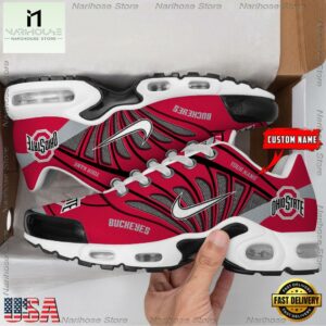 NCAA Ohio State Buckeyes Sport Football Logo Custom Air Max Plus Shoes