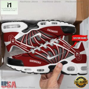 NCAA Oklahoma Sooners Sport Football Logo Custom Air Max Plus Shoes