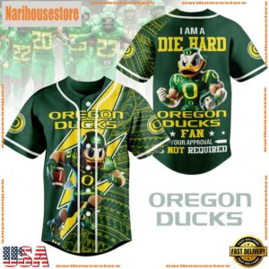 NCAA Oregon Ducks I Am A Die Hard Baseball Jersey