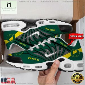 NCAA Oregon Ducks Sport Football Logo Custom Air Max Plus Shoes