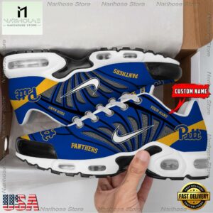 NCAA Pittsburgh Panthers Sport Football Logo Custom Air Max Plus Shoes