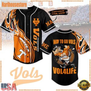 NCAA Tennessee Volunteers Football Mascot Ready To Fight Custom Baseball Jersey