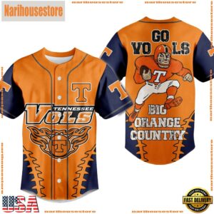 NCAA Tennessee Volunteers Go Vols Big Orange Country Baseball Jersey