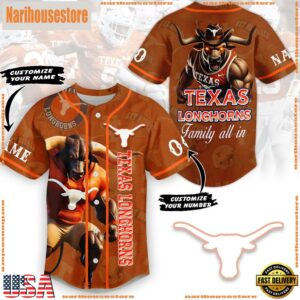 NCAA Texas Longhorns Family All In Baseball Jersey