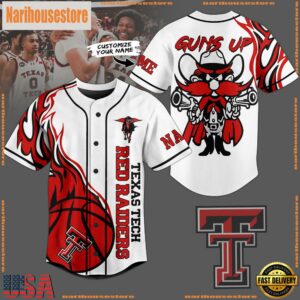NCAA Texas Tech Red Raiders Gun Up Baseball Jersey