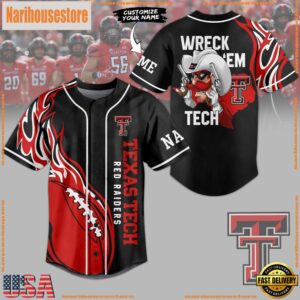 NCAA Texas Tech Red Raiders Wreck'em Tech Baseball Jersey