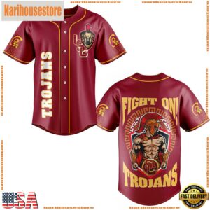 NCAA USC Trojans Fight On Baseball Jersey