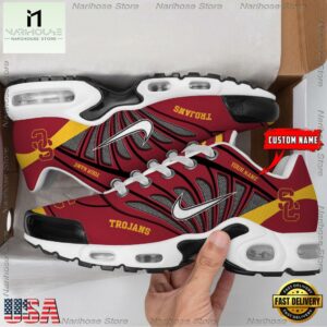 NCAA USC Trojans Sport Football Logo Custom Air Max Plus Shoes
