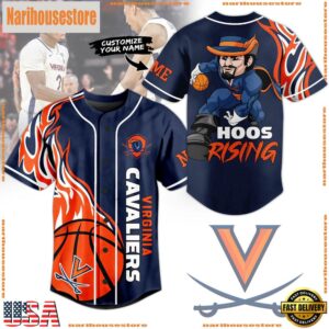 NCAA Virginia Cavaliers Football Mascot Ready To Fight Custom Baseball Jersey