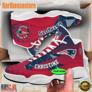 New England Patriots NFL Personalized Jordan 13 Shoes