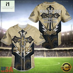 New Orleans Saints NFL Baseball Jersey Shirts
