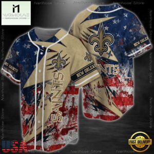 New Orleans Saints NFL Logo Baseball Jersey Shirt