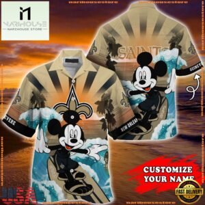 New Orleans Saints Special Mickey Mouse Movies Design Summer Hawaiian Shirt, NFL Aloha Shirt