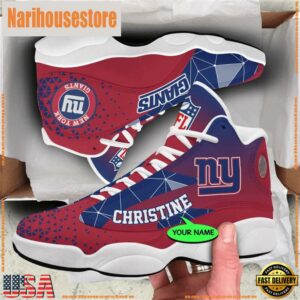 New York Giants NFL Personalized Jordan 13 Shoes
