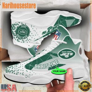 New York Jets NFL Personalized Jordan 13 Shoes