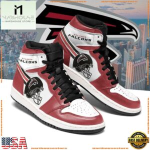 NFL Atlanta Falcons Football Logo Team Air Jordan 1 Hightop Shoes Sneakers