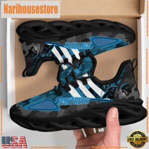 NFL Carolina Panthers Military Camouflage M Soul Shoes