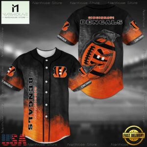 NFL Cincinnati Bengals Baseball Jersey Shirt