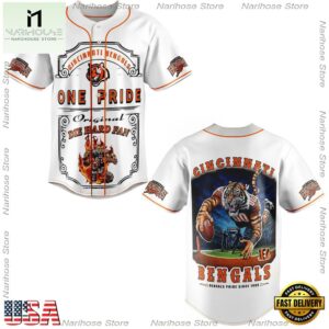 NFL Cincinnati Bengals One Pride Original Die Hard Fan Baseball Jersey