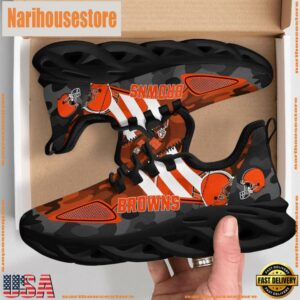 NFL Cleveland Browns Military Camouflage M Soul Shoes