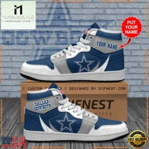 NFL Dallas Cowboys Football Logo Team Air Jordan 1 Hightop Shoes Sneakers