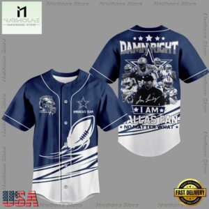 NFL Dallas Cowboys I Am Dallas Fan No Matter What Baseball Jersey