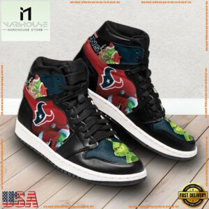 NFL Houston Texans Football Logo Team Air Jordan 1 Hightop Shoes Sneakers