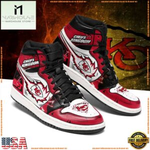 NFL Kansas City Chiefs Football Logo Team Air Jordan 1 Hightop Shoes Sneakers