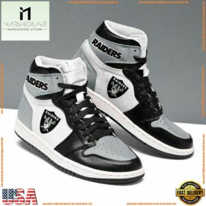 NFL Las Vegas Raiders Football Logo Team Air Jordan 1 Hightop Shoes Sneakers