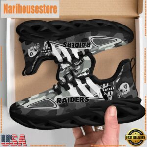 NFL Las Vegas Raiders Military Camouflage M Soul Shoes