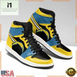 NFL Los Angeles Chargers Football Logo Team Air Jordan 1 Hightop Shoes Sneakers