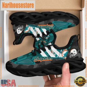 NFL Miami Dolphins Military Camouflage M Soul Shoes