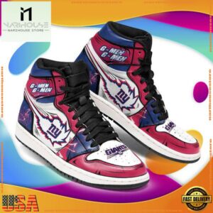 NFL New York Giants Football Logo Team Air Jordan 1 Hightop Shoes Sneakers