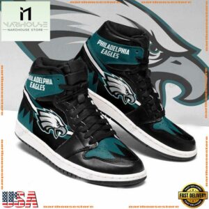 NFL Philadelphia Eagles Football Logo Team Air Jordan 1 Hightop Shoes Sneakers