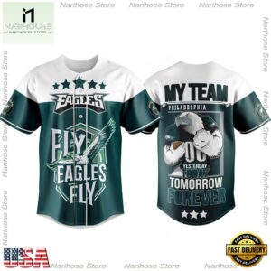 NFL Philadelphia Eagles My Team Philadelphia Forever Baseball Jersey