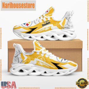 NFL Pittsburgh Steelers Symbol Geometric Pattern Max Soul Shoes