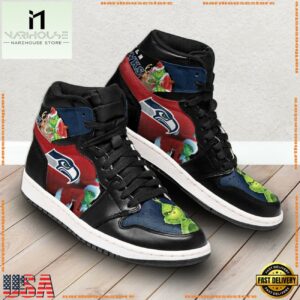 NFL Seattle Seahawks Football Logo Team Air Jordan 1 Hightop Shoes Sneakers