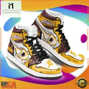 NFL Washington Redskins Football Logo Team Air Jordan 1 Hightop Shoes Sneakers