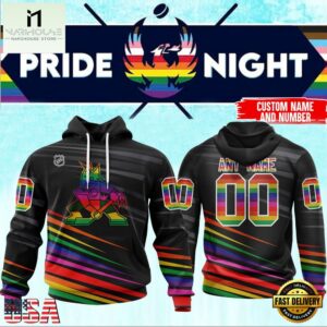 NHL Arizona Coyotes Pride Night 2025 Custom Name Hoodie