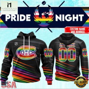 NHL Montreal Canadiens Pride Night 2025 Custom Name Hoodie