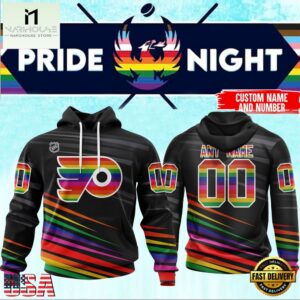 NHL Philadelphia Flyers Pride Night 2025 Custom Name Hoodie