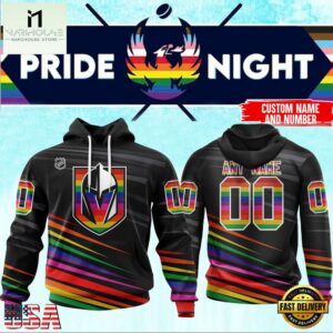 NHL Vegas Golden Knights Pride Night 2025 Custom Name Hoodie