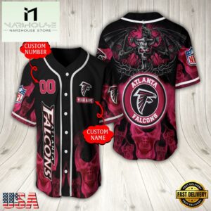Personalized Name And Number Atlanta Falcons NFL Baseball Jersey For Fans